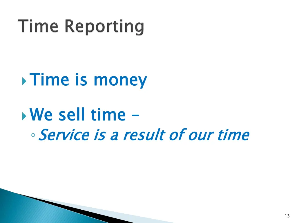time is money