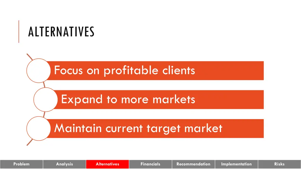 alternatives