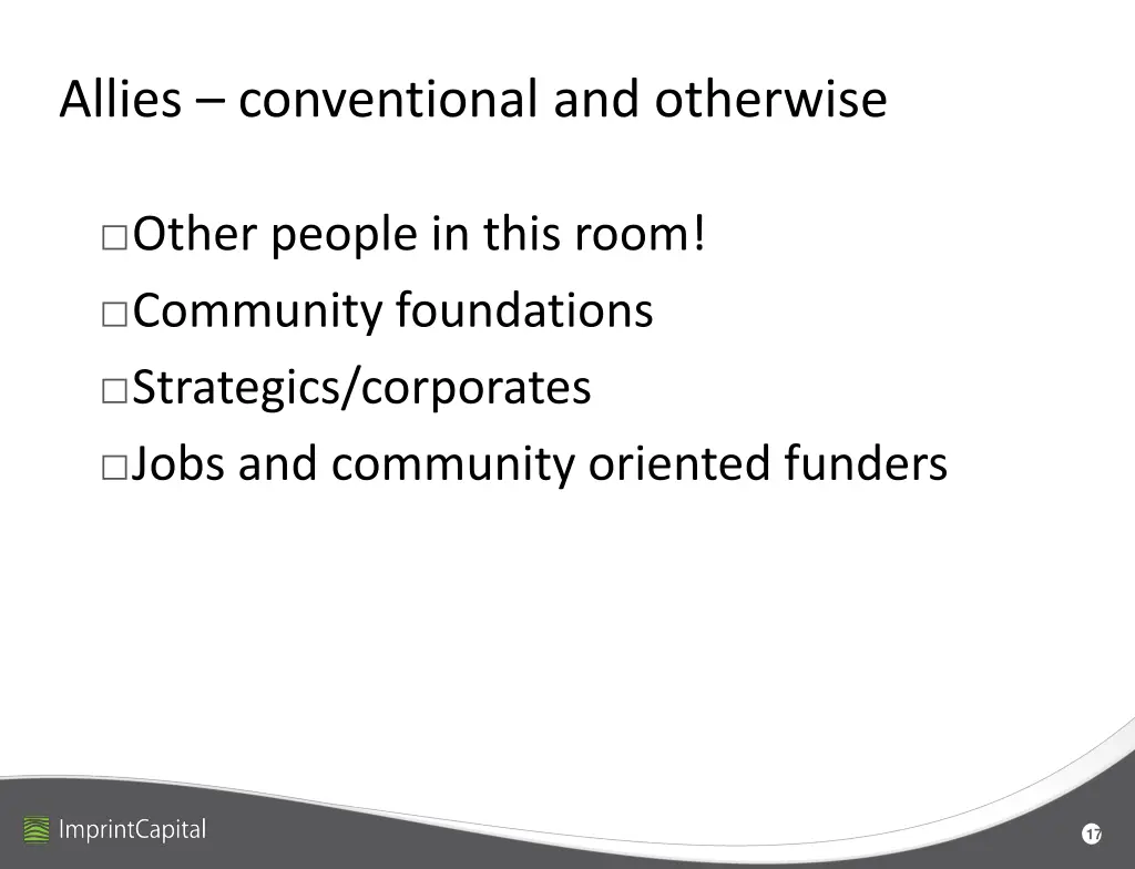 allies conventional and otherwise