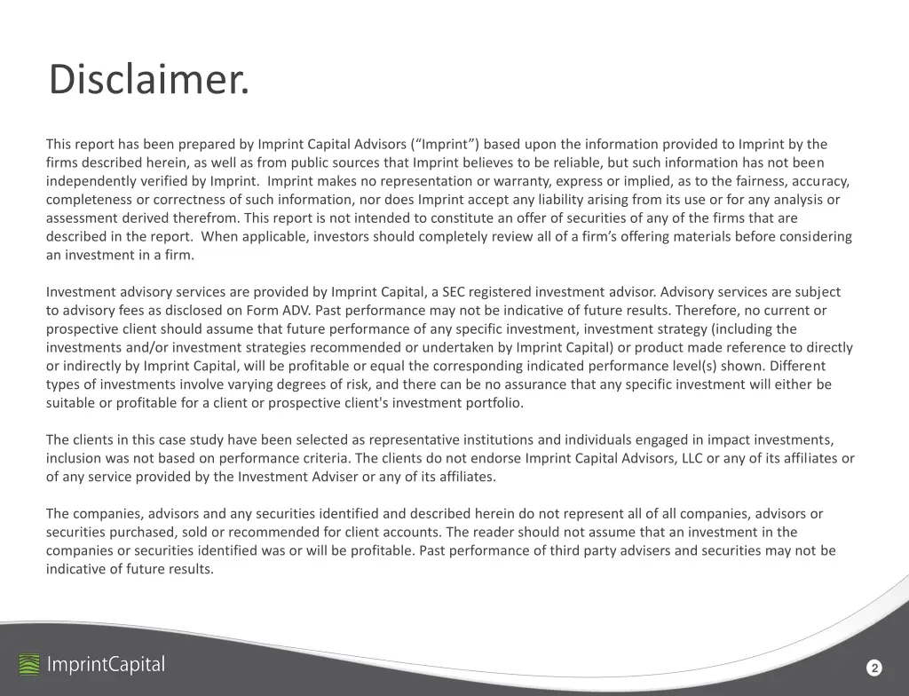 disclaimer