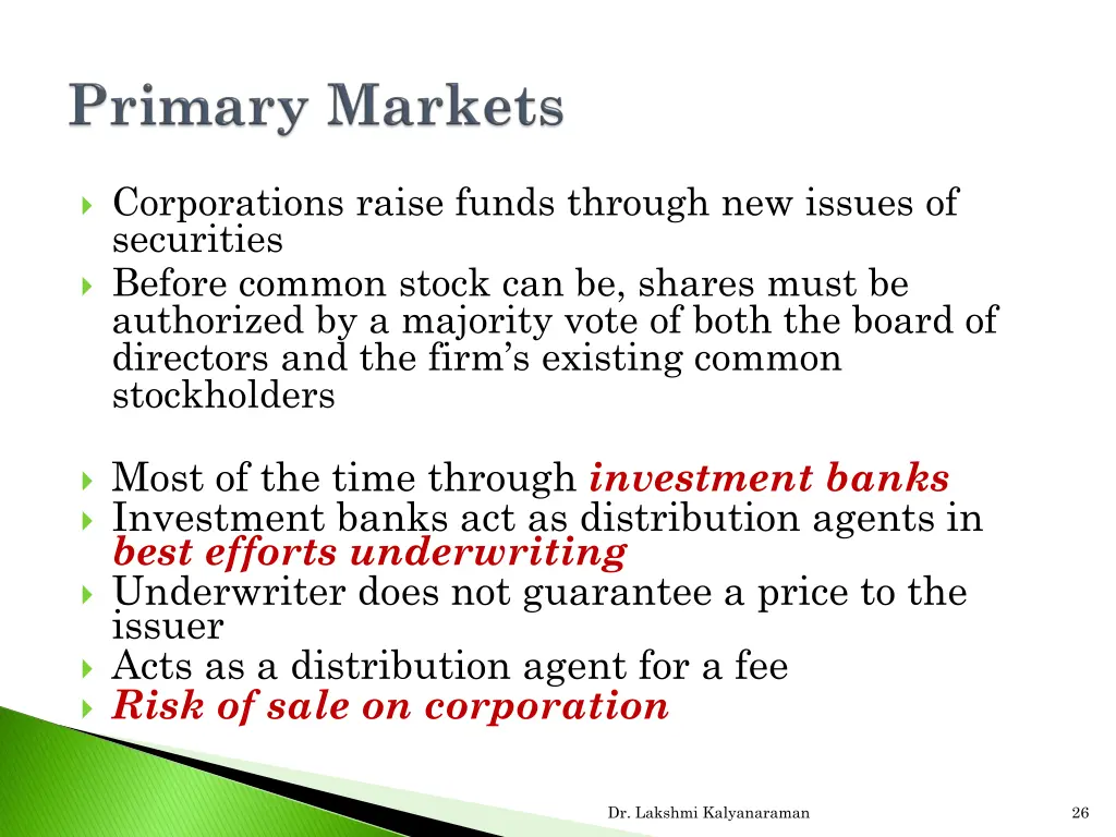 corporations raise funds through new issues