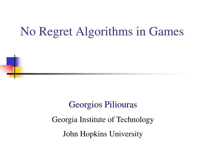 no regret algorithms in games