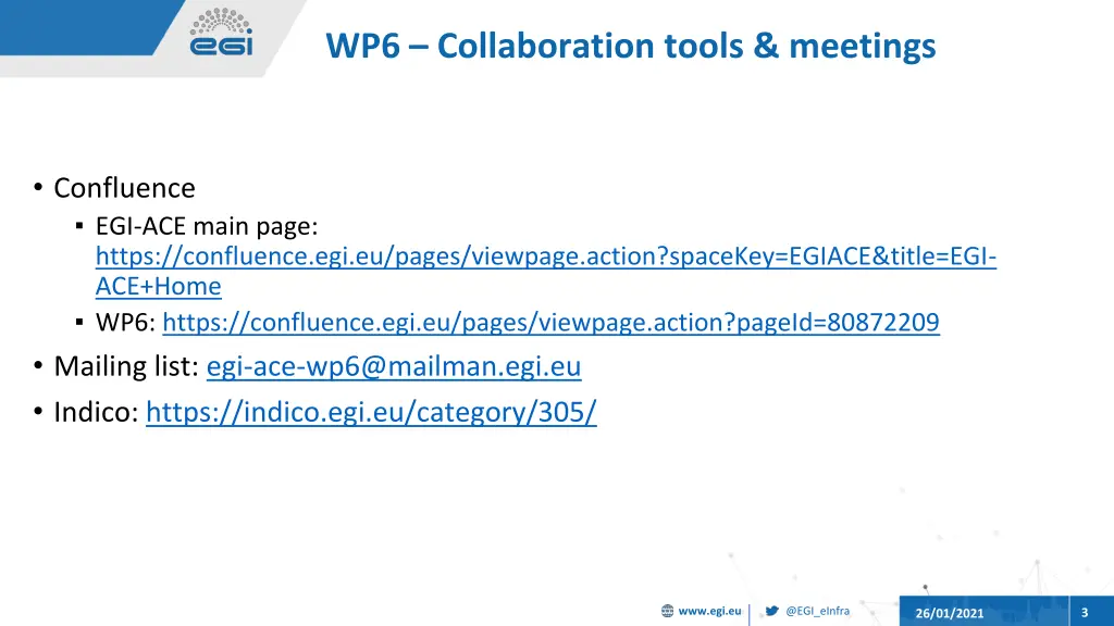 wp6 collaboration tools meetings