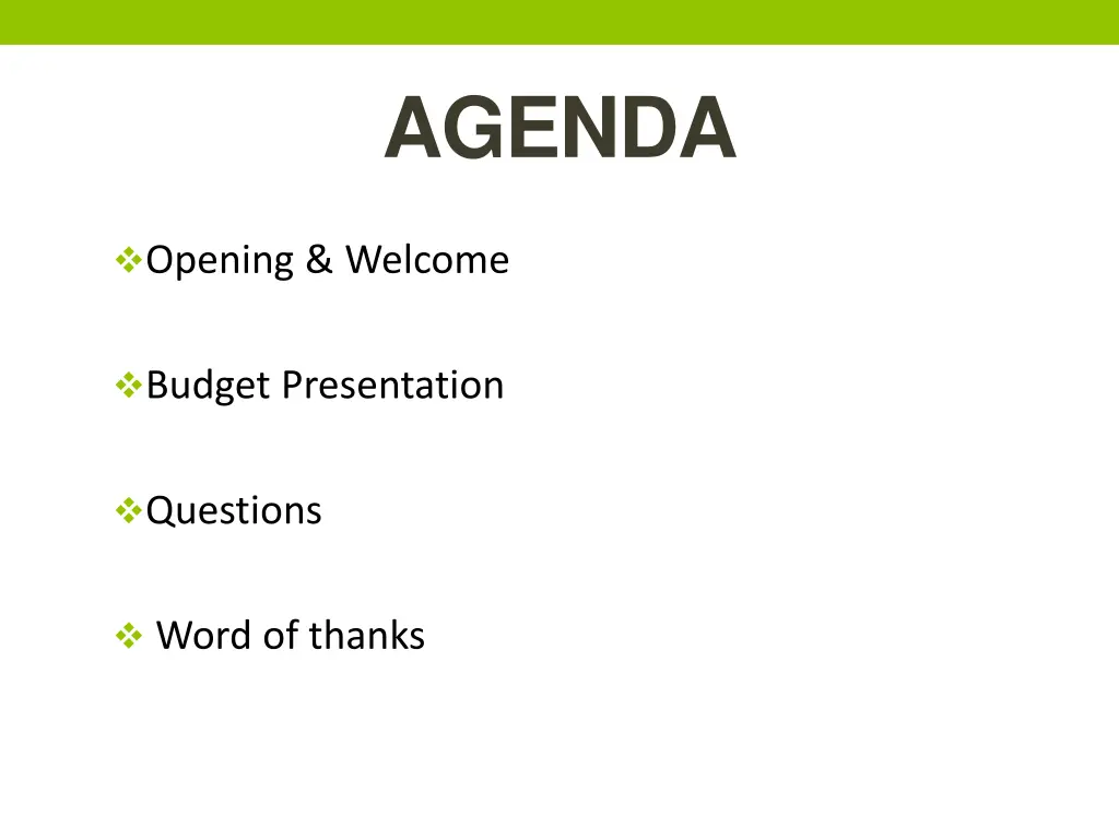 agenda