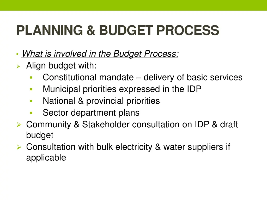 planning budget process