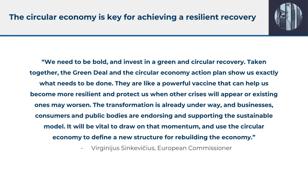 the circular economy is key for achieving