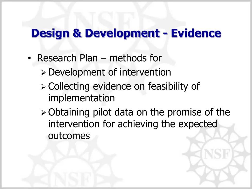 design development evidence 1