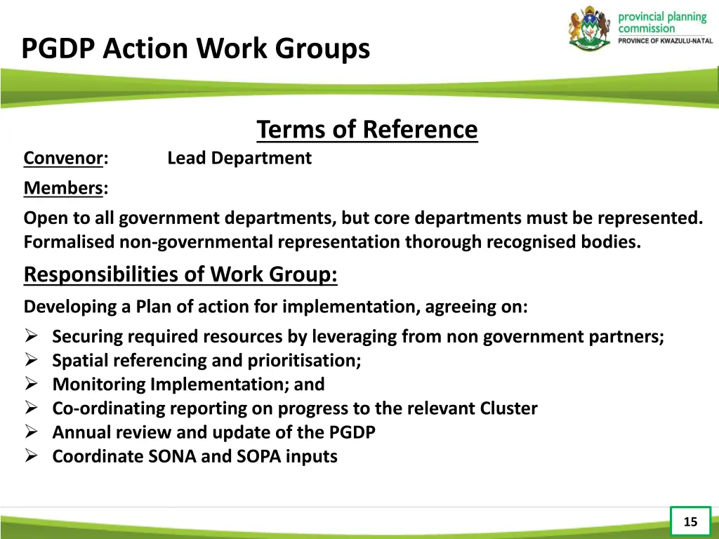 pgdp action work groups