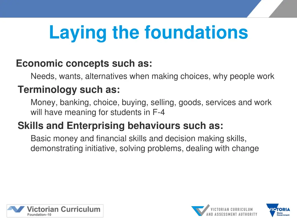 laying the foundations 1