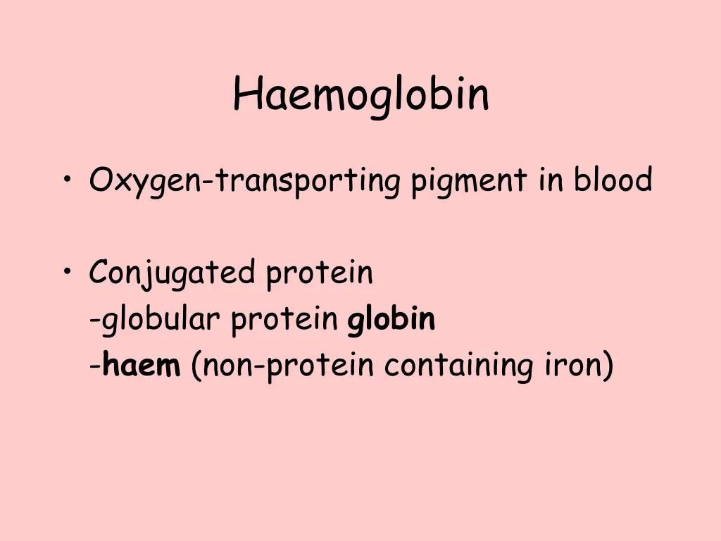 haemoglobin