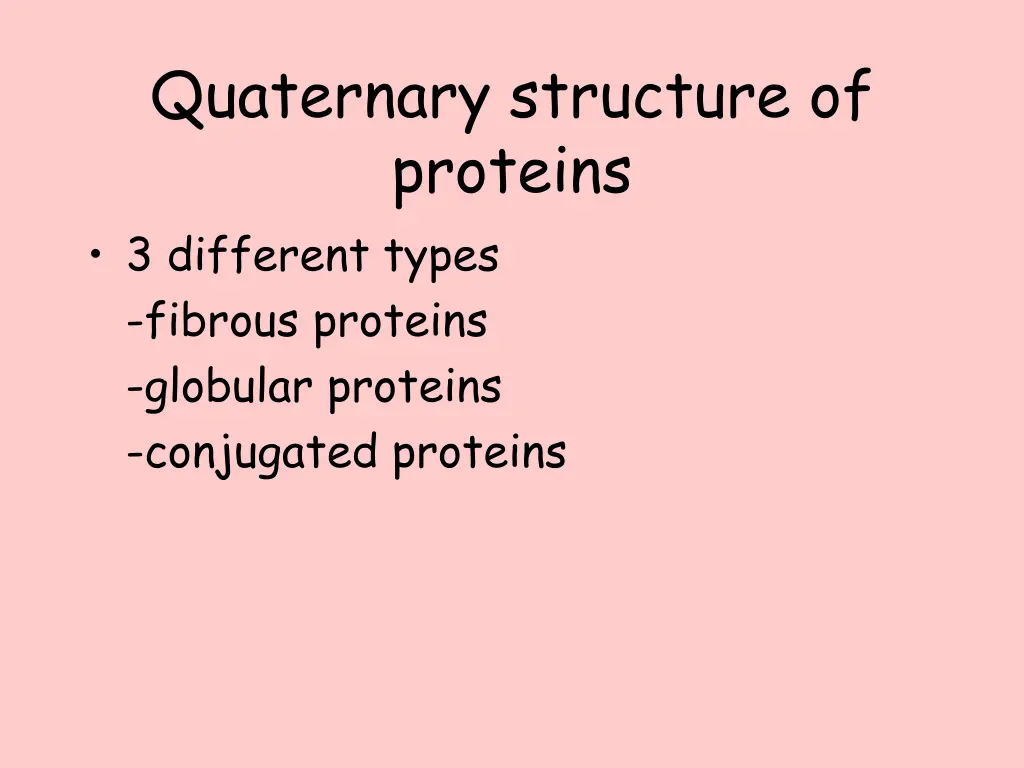 quaternary structure of proteins 3 different