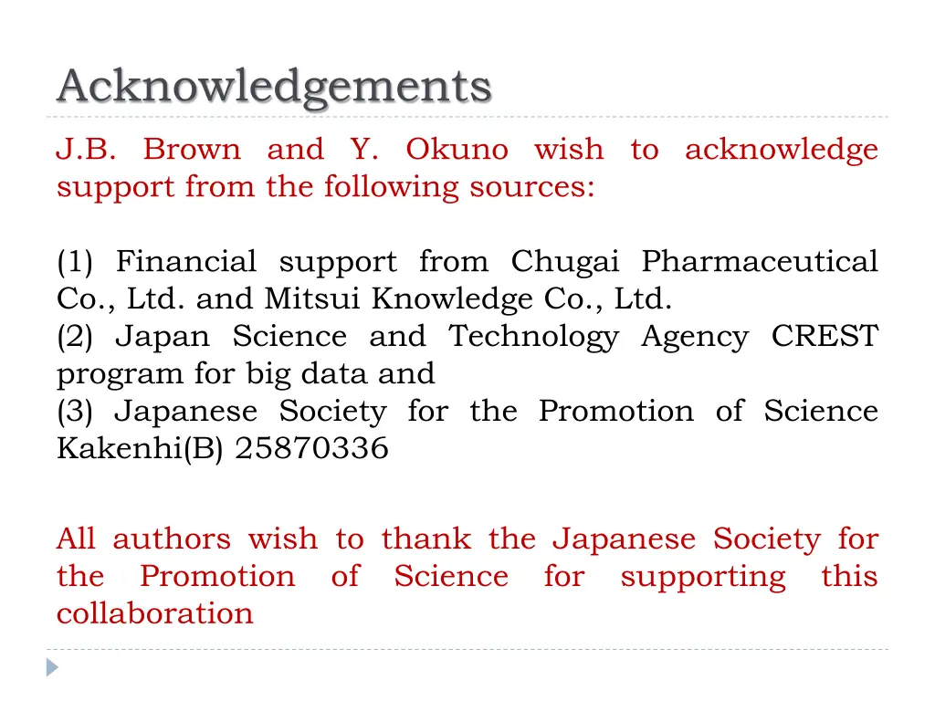acknowledgements