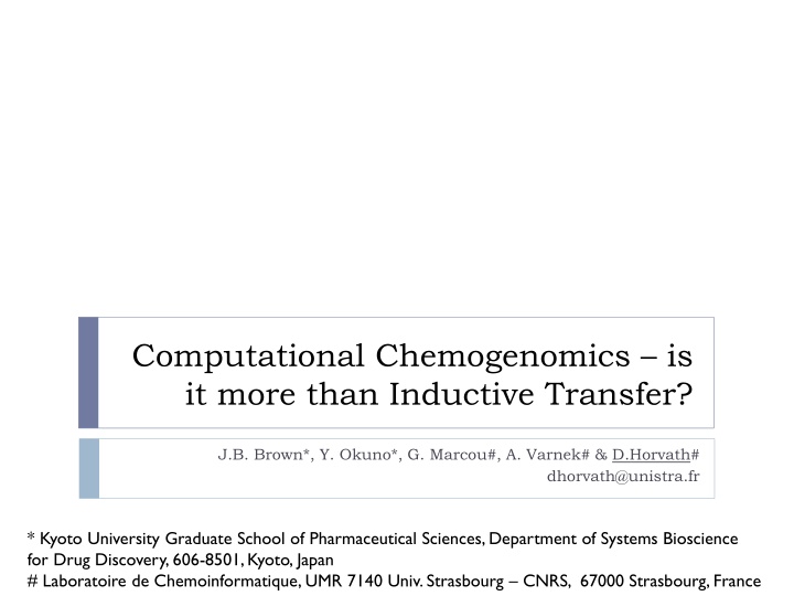 computational chemogenomics is it more than