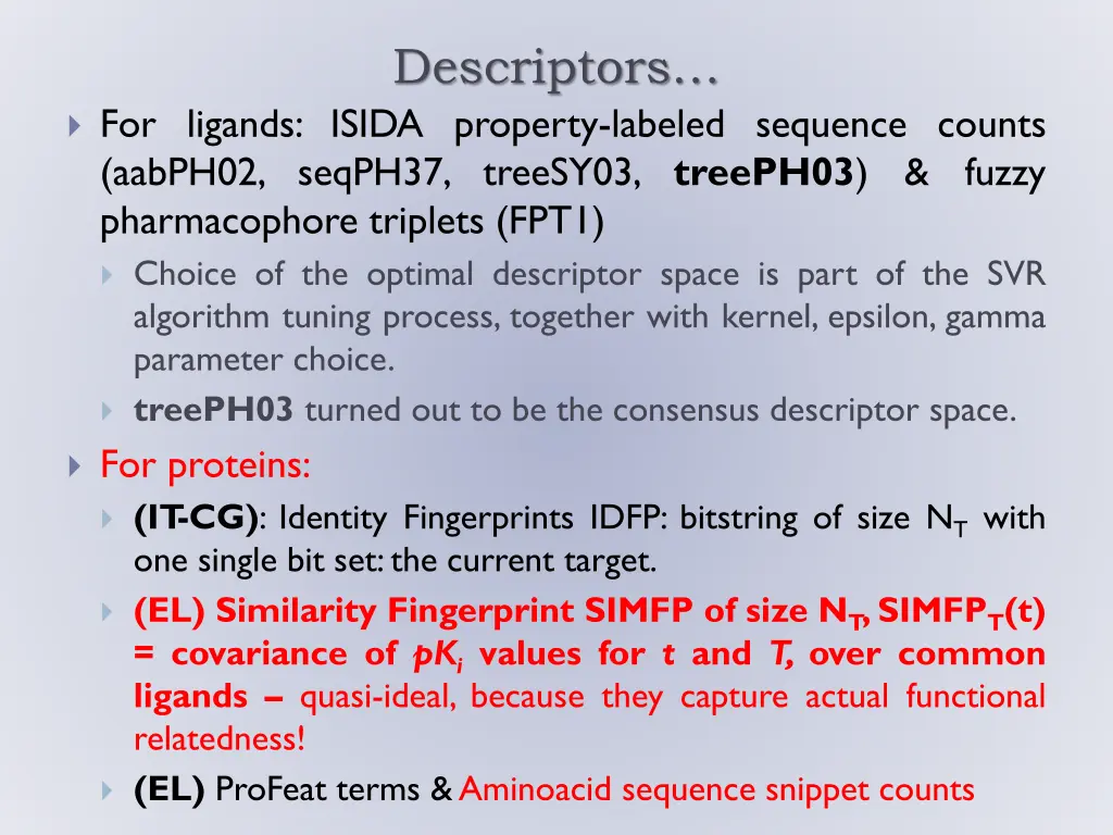 descriptors