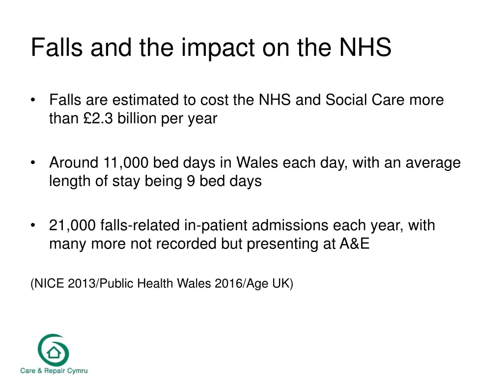 falls and the impact on the nhs