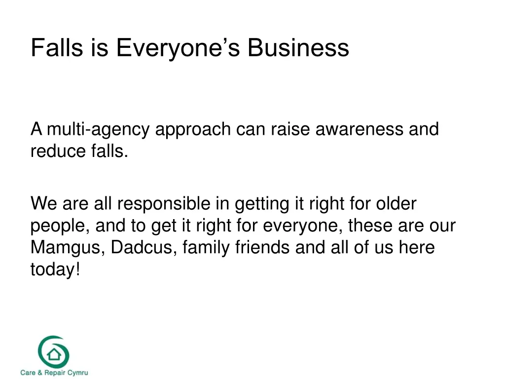 falls is everyone s business