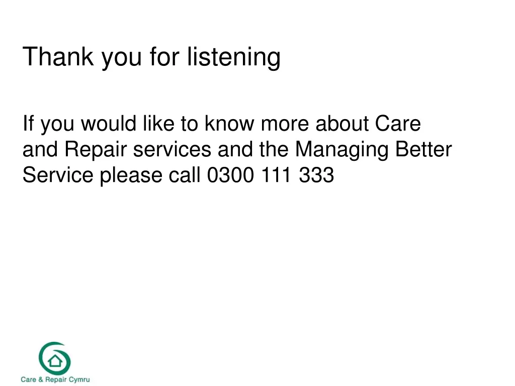 thank you for listening