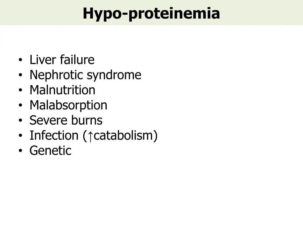hypo proteinemia