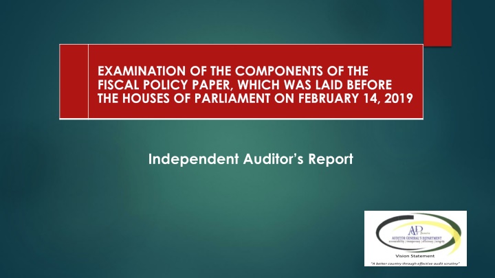 examination of the components of the fiscal
