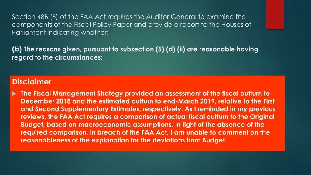 section 48b 6 of the faa act requires the auditor