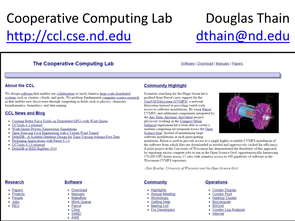 douglas thain dthain@nd edu