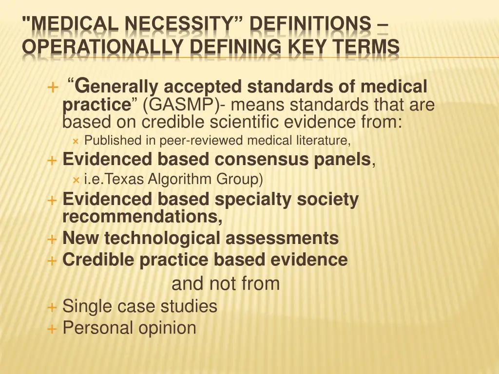medical necessity definitions operationally 2