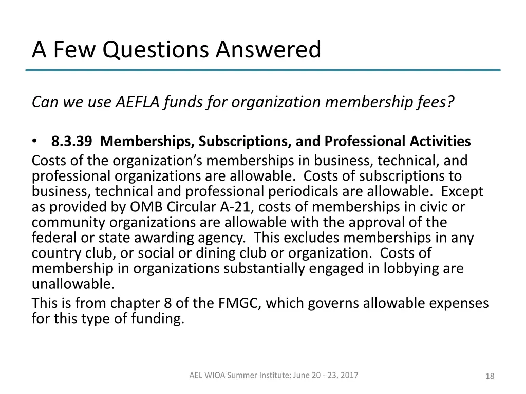 a few questions answered 1