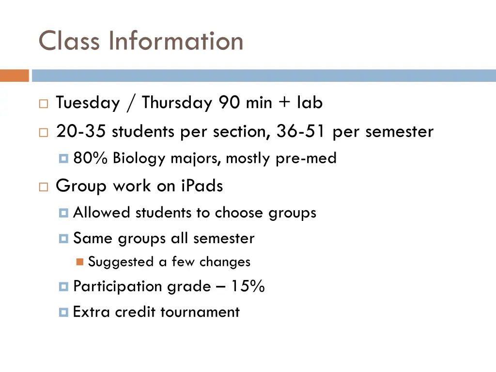 class information