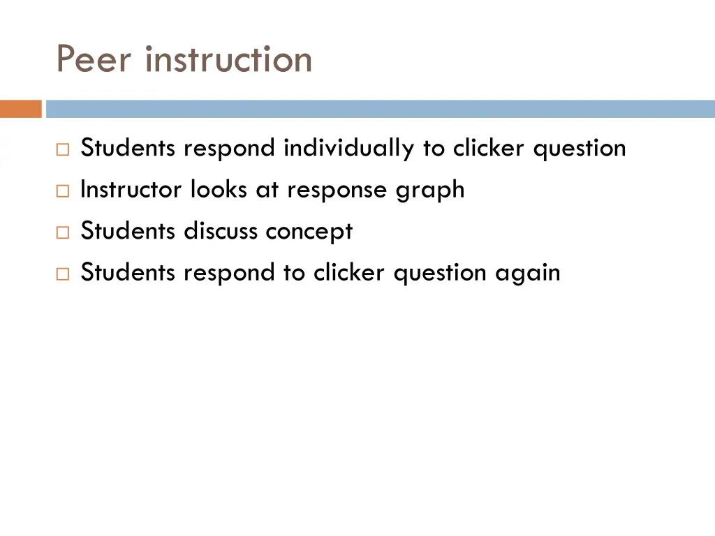 peer instruction