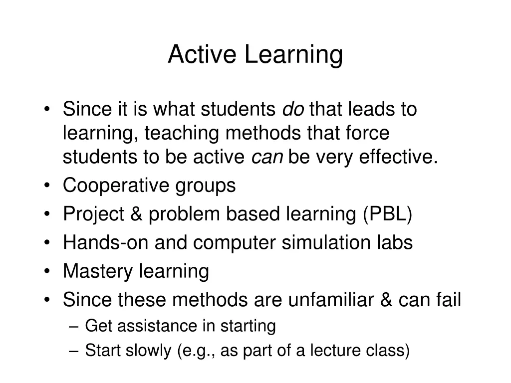active learning