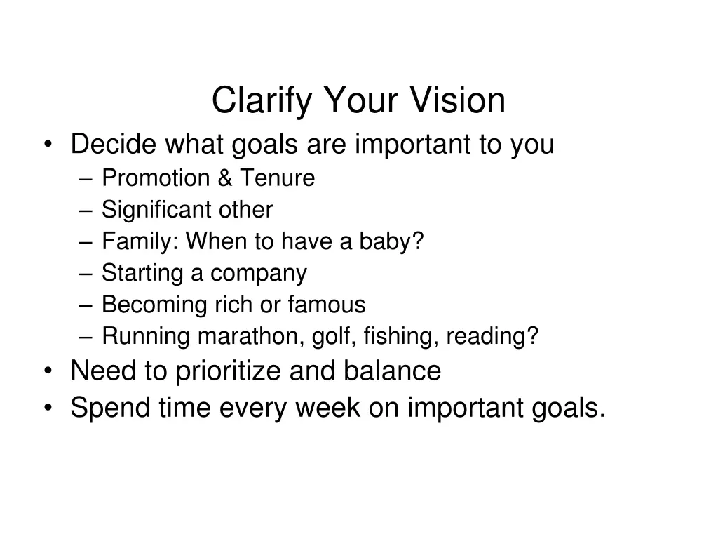 clarify your vision