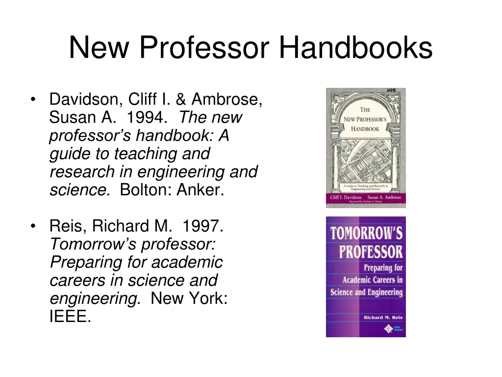 new professor handbooks