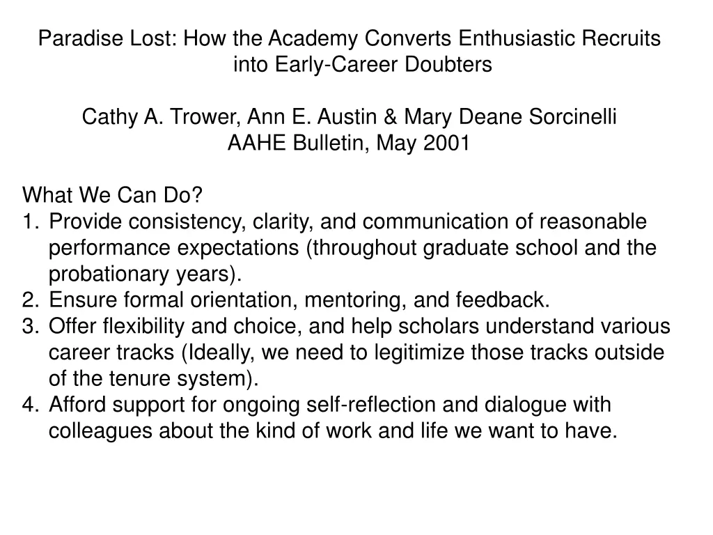 paradise lost how the academy converts