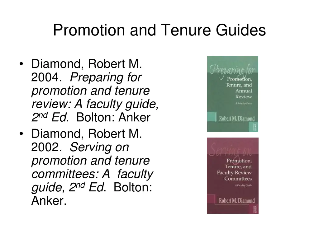 promotion and tenure guides