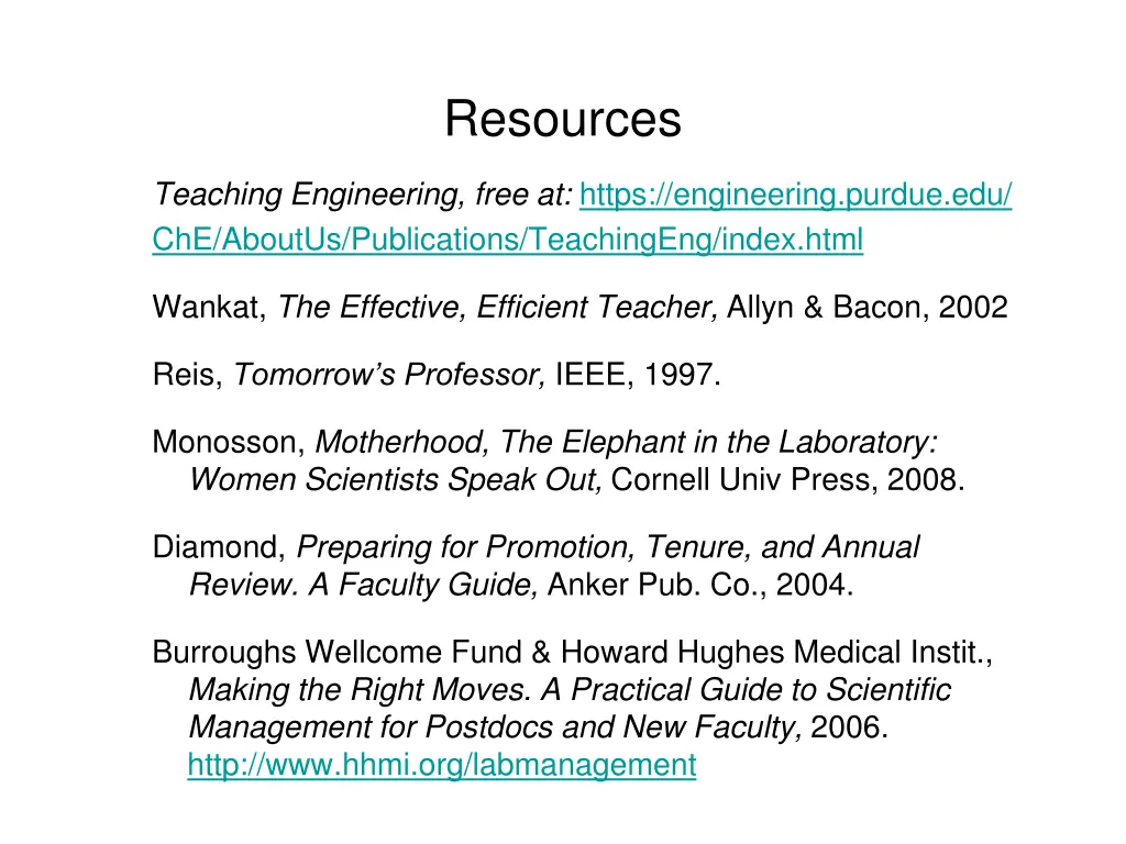 resources
