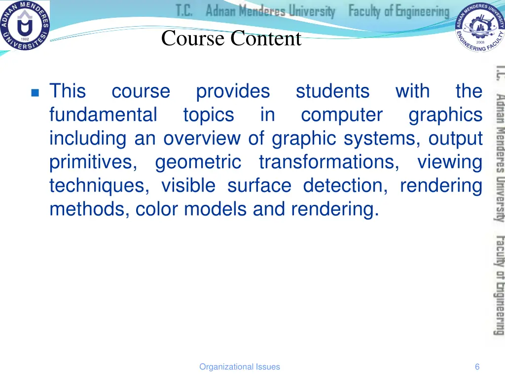 course content
