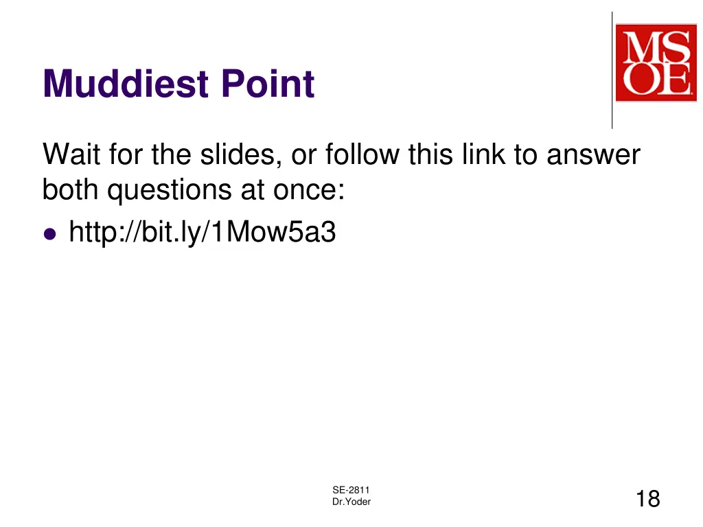 muddiest point