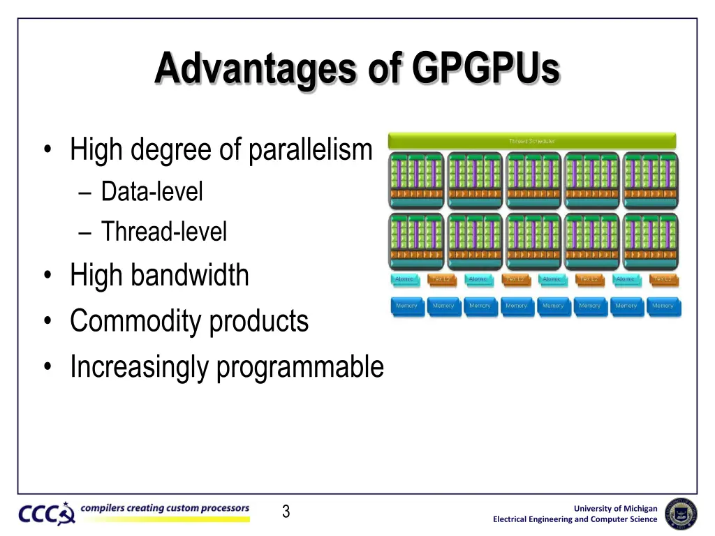advantages of gpgpus