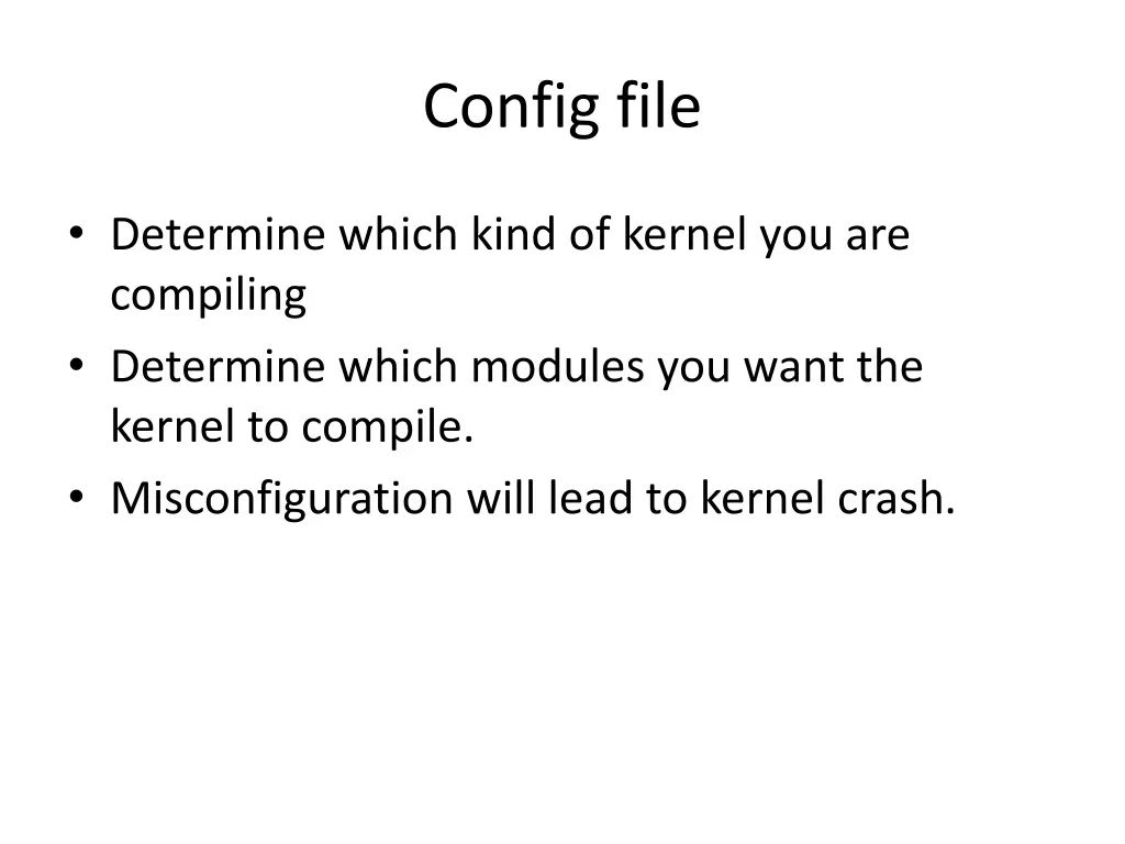 config file