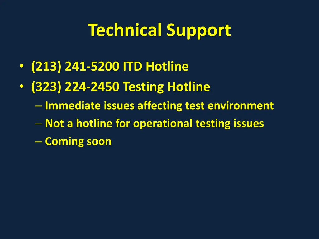 technical support