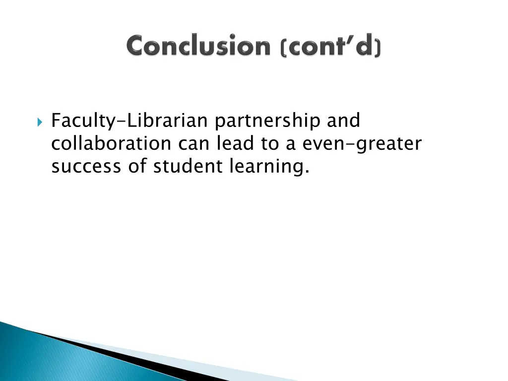 faculty librarian partnership and collaboration