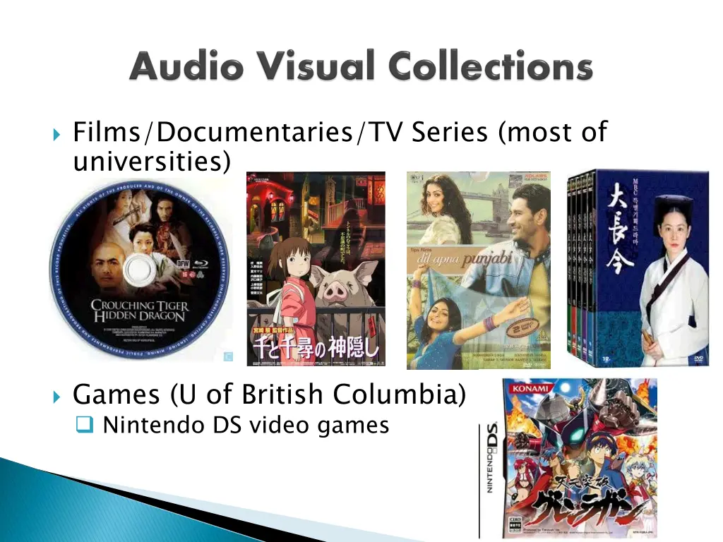 films documentaries tv series most of universities