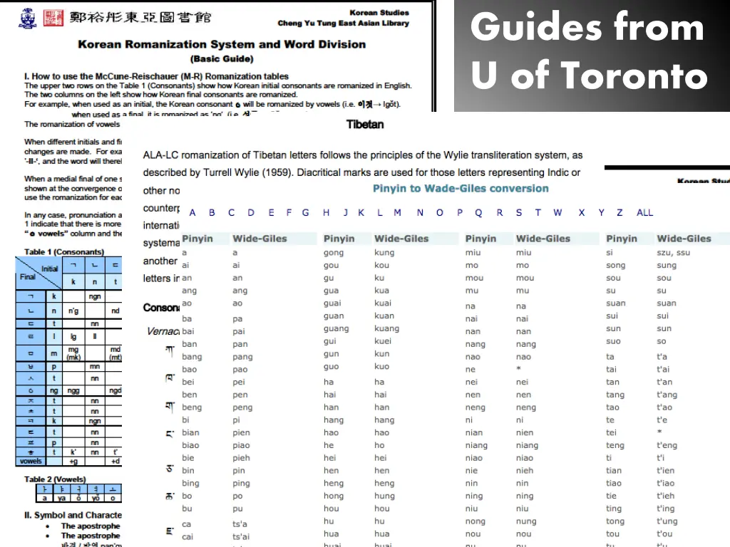 guides from u of toronto 1