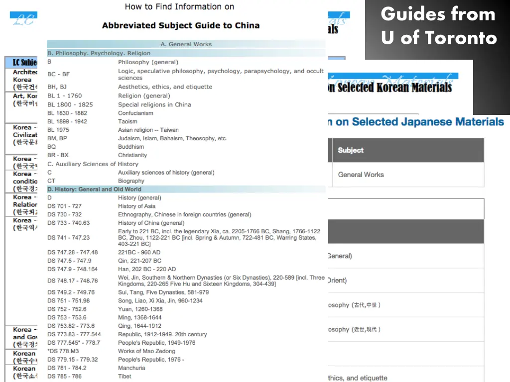 guides from u of toronto