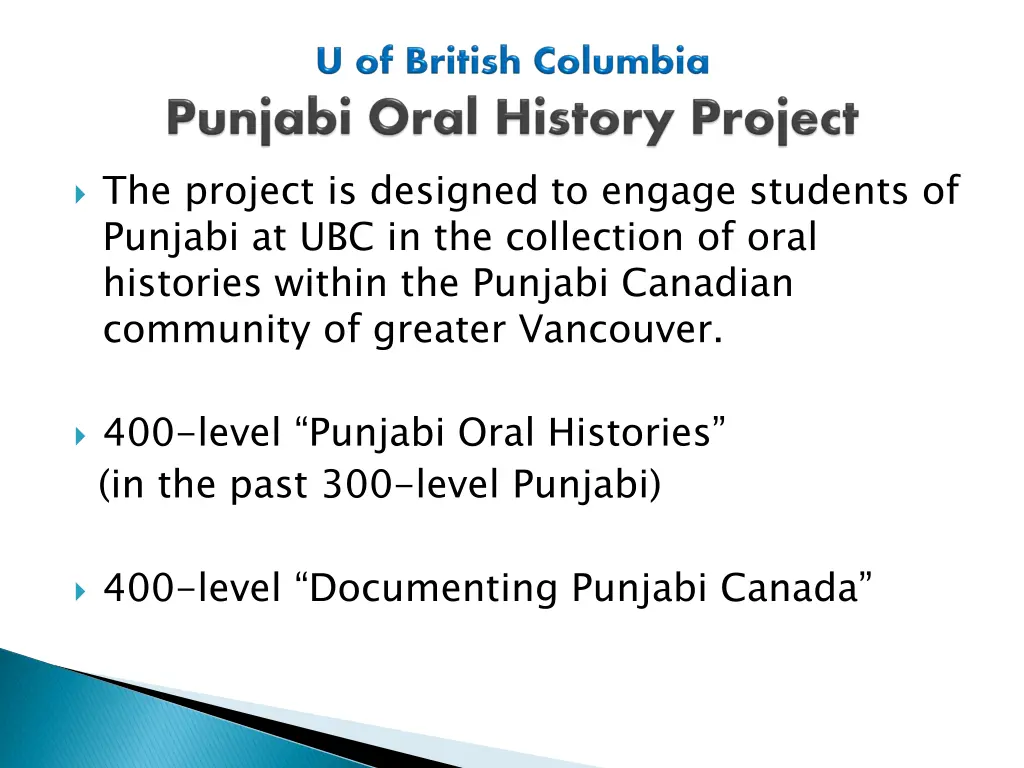 the project is designed to engage students