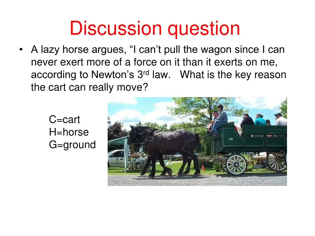 discussion question a lazy horse argues