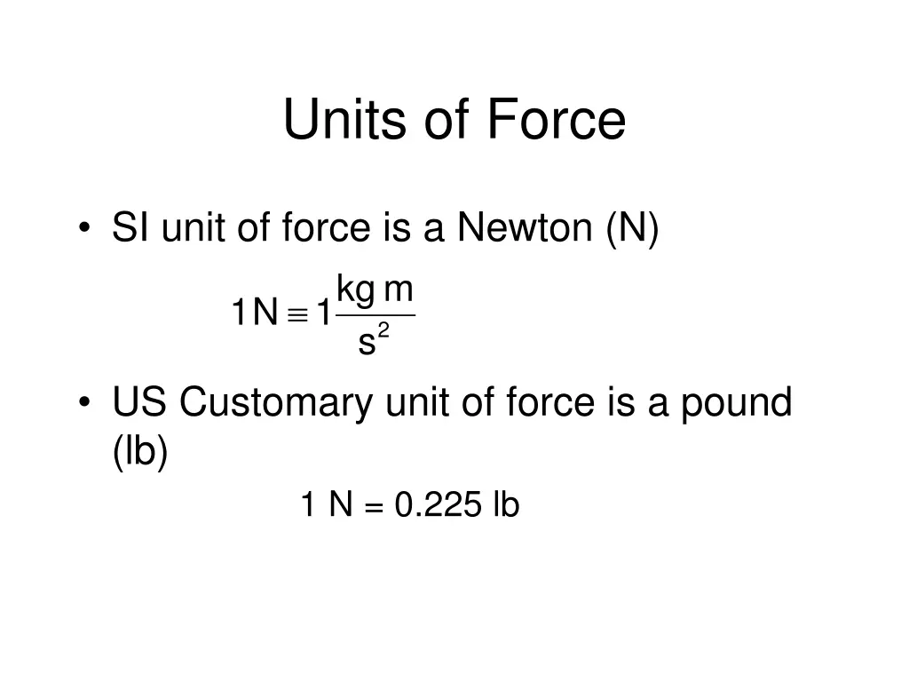 units of force
