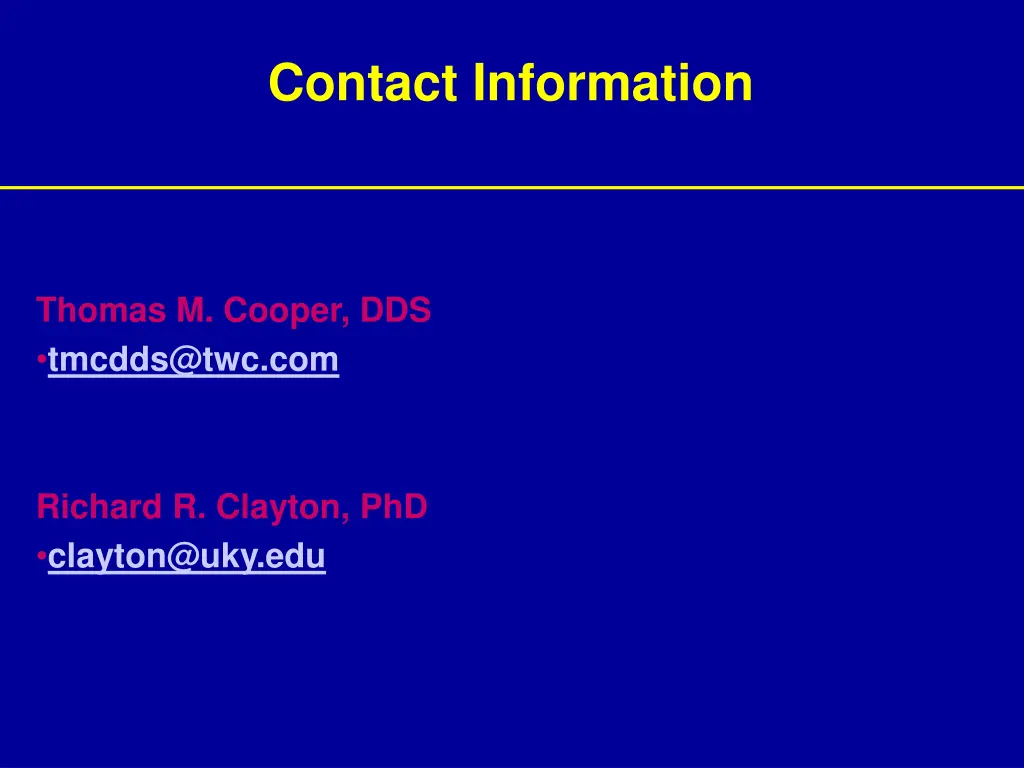 contact information
