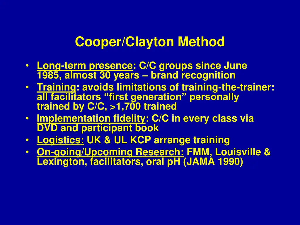 cooper clayton method