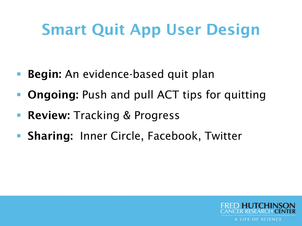 smart quit app user design